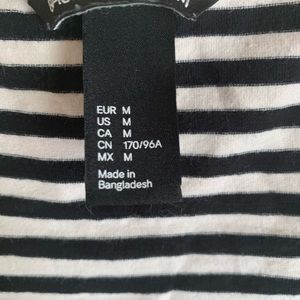Black/white stripe dress